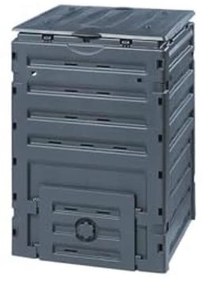 Composter 300 L met Praktische Vulopening en Ventilatiesysteem - Zwart