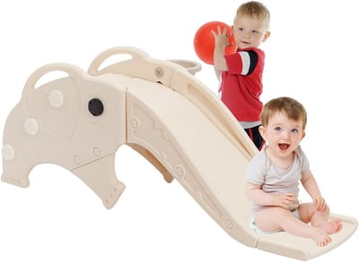 Siairo 3 in 1 Kinderschuifje, Kinderschuifje met basketbalmand, Kinderschuifje voor binnen en buiten, Kinderschuifje voor de tuin, Geweldig geschenk voor kinderen