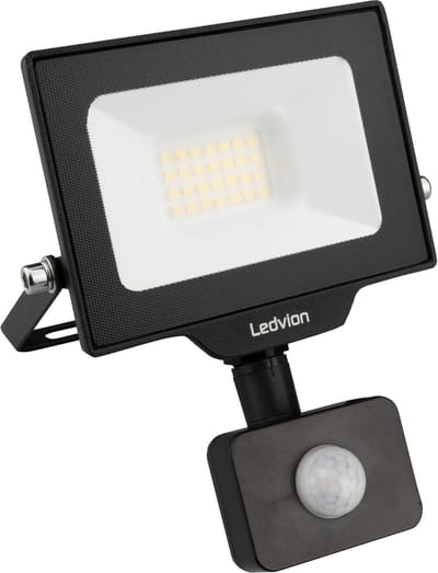 Ledvion - LED Breedstraler met Bewegingssensor - 20W - 6000K - 2200L - IP44