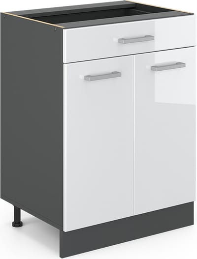 Vicco R-Line Keukenonderkast – 60 cm, WB Antraciet Wit Hoogglans