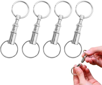 Dailygoods- Karabijnhaak 4 stuks - Sleutelhanger met dubbele
