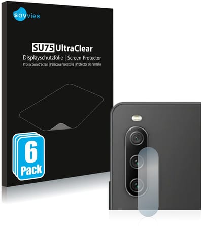 Savvies - Screenprotector voor Sony Xperia 10 IV (ALLEEN Camera Lens) - Folie Beschermfolie transparant 6 Stuks