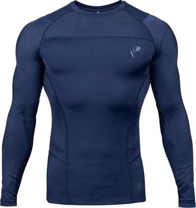 Venum Rashguard G-Fit Compression Shirt L/S Blauw - S