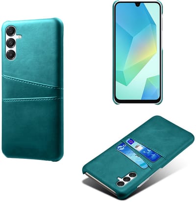 Backcover met Opbergvakjes + Screenprotector voor Galaxy A17 4G/5G _ Groen