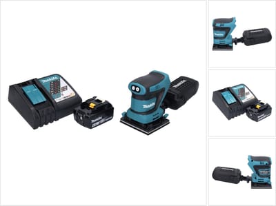 Makita DBO 480 RG1 accu-excentrische schuurmachine 18 V 112 x 102 mm + 1x accu 6,0 Ah + oplader