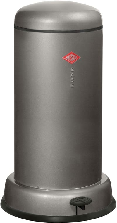 WESCO Baseboy Prullenbak met Soft Close | 20 Liter | Metaal - Grafiet | Pedaalemmer