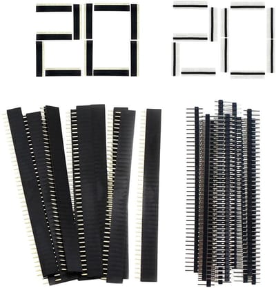 SPHProducts - Pin Headers - 2.54mm Verbindingen - Perfect voor PCB Solderen - 40 Stuks - Male en Female - Hoge Kwaliteit Verbindingen - Geschikt voor E...