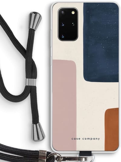 Hoesje met koord geschikt voor Samsung Galaxy S20 Plus hoesje met Koord - Geo #5 - Telefoonhoesje met Zwart Koord - Bescherming aan alle Kanten en Over de Schermrand