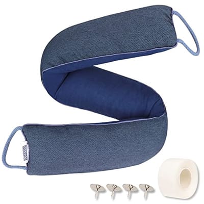 Deurtochtstopper 30 Inch - Onder Bodem Isolatie, Lawaai en Luchtstopper voor Deuren en Ramen - Donkerblauw