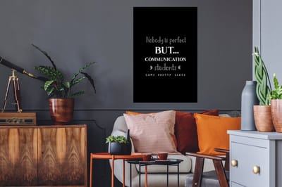 Muurstickers - Sticker Folie - Communicatie - Communiceren - Onderwijs - Studenten - Quote - 60x90 cm - Plakfolie - Muurstickers Kinderkamer - Zelfklevend Behang - Zelfklevend behangpapier - Stickerfolie