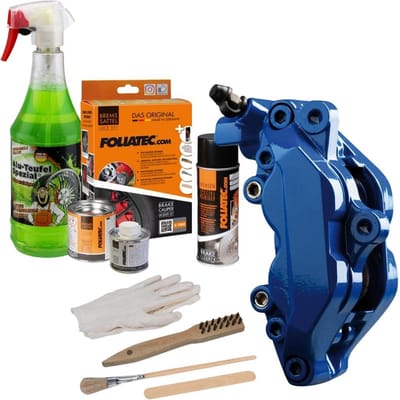 Foliatec Remklauwlakset - RS blauw - 3 Componenten - Inclusief velgenreiniger