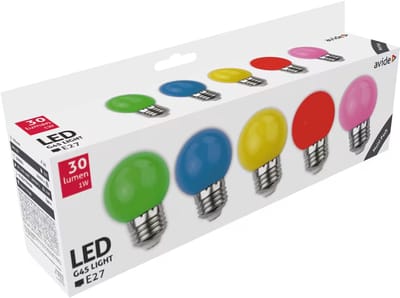 Avide Decoratieve LED Lampen P45 1W - E27 Fitting - 220-240V - 30 lumen - Geschikt voor Prikkabel en Feestverlichting