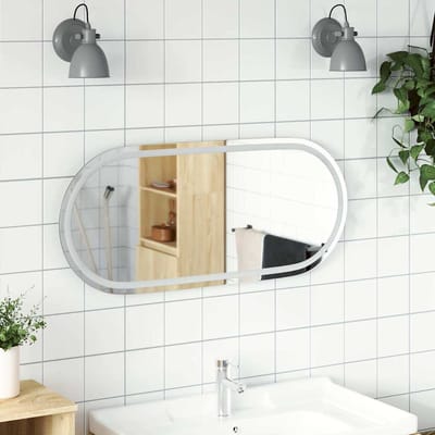 vidaXL - Badkamerspiegel - LED - ovaal - 100x45 - cm