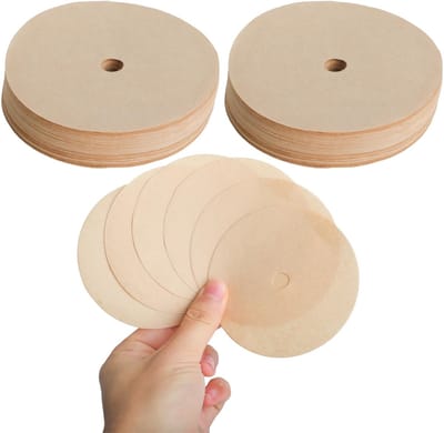 Dailygoods- Koffiefilters 200 Stuks - Wegwerp Bruin Papier - Ronde Koffiefilter 9,5 cm - Compatibel met Percolator - Perfecte Filtratie - Ideaal voor Thuis en Kantoor - Filterpapier