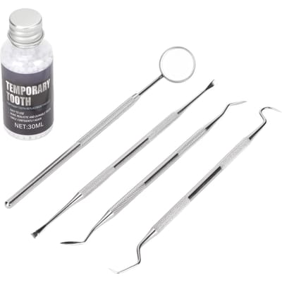 Tijdelijke Tandvulling Kralen Vormbaar Kunstgebit Roestvrij Staal Tandhygiëne Kit voor Halloweenfeest