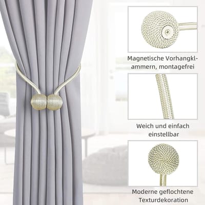 gordijnen houder-2 stuks-10 kleuren