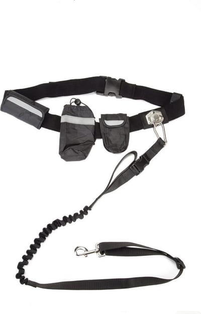 Beeztees Handsfree Joggingset - Hondensport - Nylon - Zwart