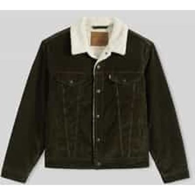 Regular fit jeansjack van katoenmix