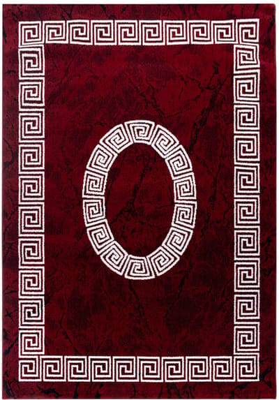 Plus Vloerkleed – Rood – Klassiek Medaillon – Laagpolig & Decoratief