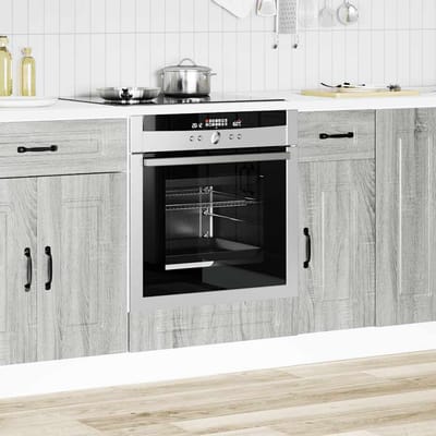 vidaXL - Ovenkast - Kalmar - bewerkt - hout - grijs - sonoma - eiken