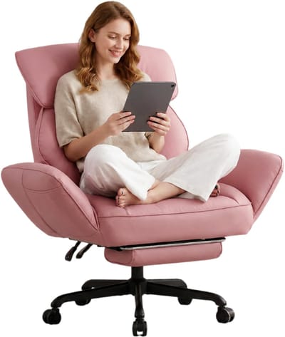Dowinx gamestoel - Gamestoelen - Verstelbare Gamingstoel - Ergonomische Bureaustoel - Grote Bureaustoel - Game stoel massage - Bureaustoel pocketvering - Game bureaustoel - chair - PU - Roze