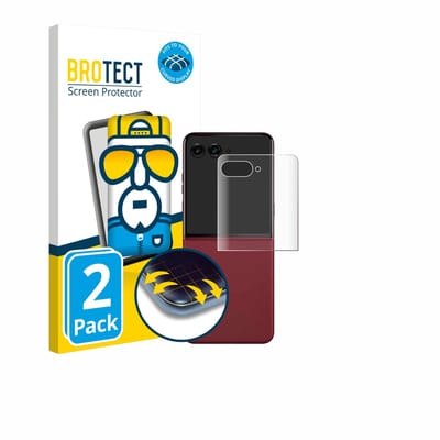 BROTECT - Screenprotector voor Motorola Razr Ultra 2025 (Achterdisplay) - Folie Beschermfolie transparant volledig dekking - 2 Stuks