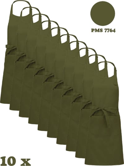 Awesome-Gifts - Horeca schort - Keukenschort - Kookschort - Barbecueschort - onbedrukt - 76 x 90 cm - per 10 stuks - Light Khaki