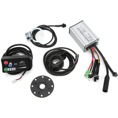 Elektrische Fiets 36V48V 15A Blokgolf Controller met LED880 Display Kit voor 250W Borstelloze Motor black