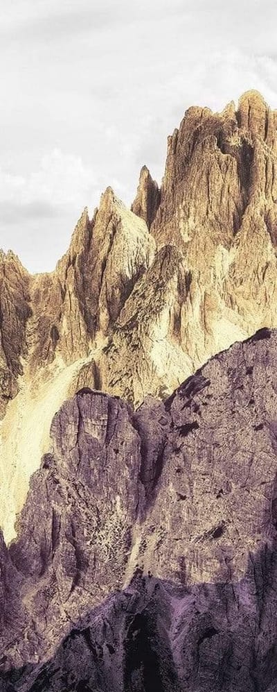 Fotobehang - Peaks Color 100x250cm - Vliesbehang