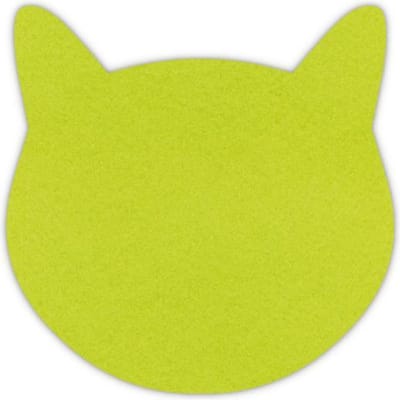 Poes vilt onderzetters - Lichtgroen - 6 stuks - ø 10 cm - Tafeldecoratie - Glas onderzetter - Cadeau - Woondecoratie - Woonkamer - Tafelbescherming - Onderzetters Voor Glazen - Keukenbenodigdheden - Woonaccessoires - Tafelaccessoires