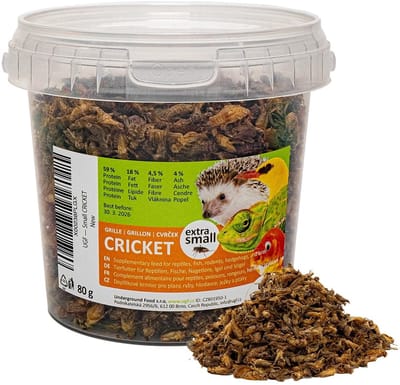 Gedroogde Krekels 80 g - Insectensnack voor Vogels - Reptielenvoer - Schildpaddenvoer - Egelvoer - Rijk aan Eiwit - Insectenvoer