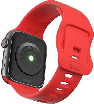 Smartwatch bandje - Apple Watch 38mm 40mm 41mm - rood siliconen