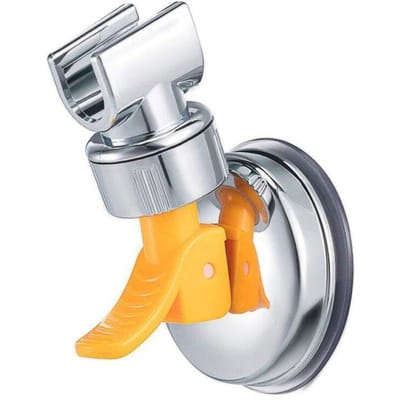 Support de Pommeau de Douche Universel Réglable à 360 Degrés Support avec Ventouse Montage Mural Pas de Support à Perforer Accessoires de Salle de Bain gray