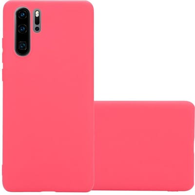 Cadorabo Hoesje geschikt voor Huawei P30 PRO in CANDY ROOD - Beschermhoes gemaakt van flexibel TPU silicone Case Cover