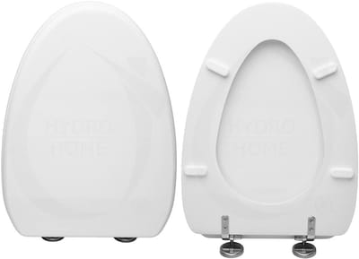 Toiletbril Hout - Toiletdeksel Zitting - Badkamer Verbetering - Harslaag 2mm - 50x40 cm - Wit