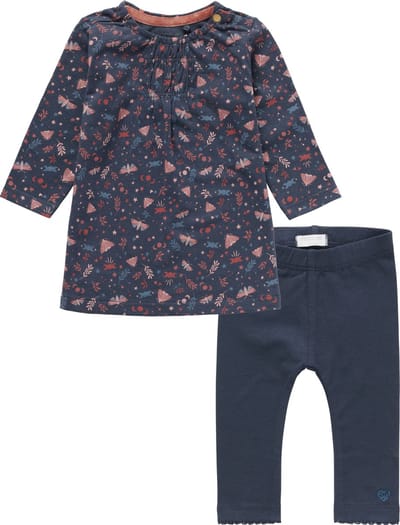 Noppies - Kledingset - Meisjes - 2 delig - Jurk Loudi Blue Noghts - Legging Las Vegas Bluse Nights - Maat 92