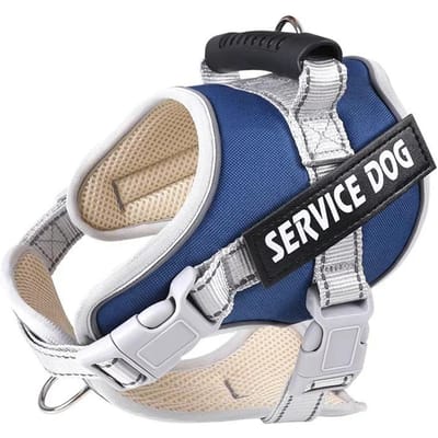 Harnas voor Hulphond met Gepersonaliseerd ID-label Verstelbaar Hondenharnas Hondentrui Riem voor Grote Honden Buitenhonden Trainingsaccessoires About 14-25kg  dogs