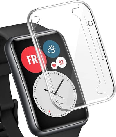 Screenprotector + Hoesje geschikt voor Huawei Watch Fit - Transparant