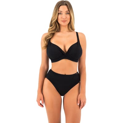 Fantasie Ottawa Deep Gathered Brief Dames Bikinibroekje - Zwart - maat L