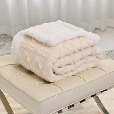 Superzachte Sherpa Fleece Deken 130x150cm – Dual-Sided Warmte voor Bank en Bed