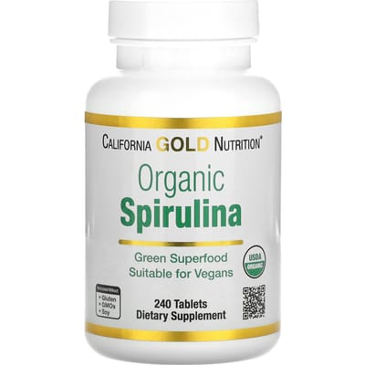 California Gold Nutrition, biologische spirulina, 500 mg, 240 tabletten