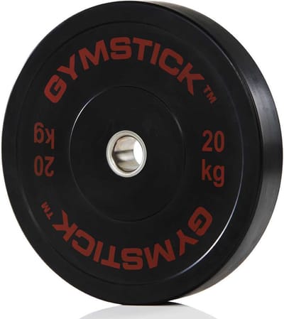 Gymstick 20kg Olympische Bumper Plate Zwart 20 kg