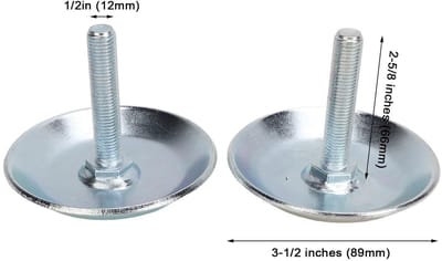 JHUBERS- Sneeuwploegblad Heavy Duty - Skidschoenen - Vervanging voor Polaris Sportsman/Ranger/RZR/Razor - Metaal - Inclusief moeren/ringen - Totale hoogte 2,7 inch
