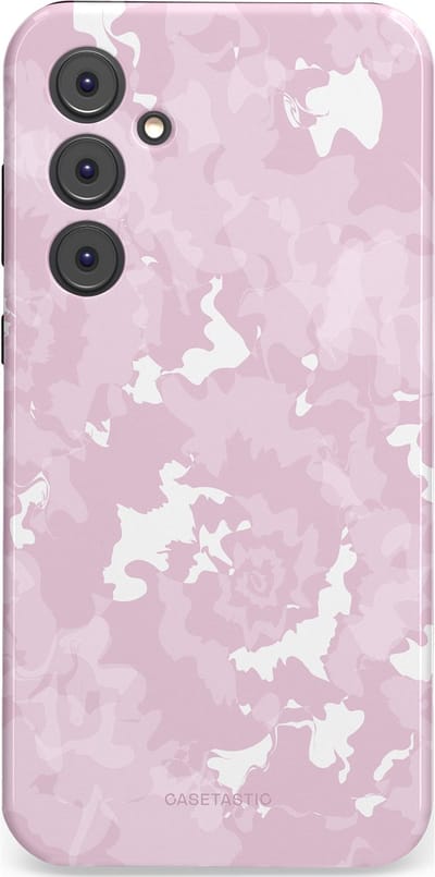 Casetastic Hoesje Geschikt voor Samsung A35 - Stijlvolle Beschermende Duo-layer Case - Roze wervels