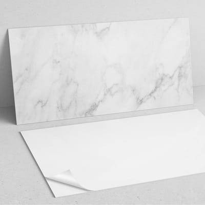 Coloray Wandpanelen Zelfklevend - Marmer oppervlaktepatroon PVC Wandpaneel - 100 cm x 50 cm - Wit Wandbekleding Zelfklevend - 1 stuk - Texturen Wandpanelen Zelfklevend - Wandbord Keuken - Wandpaneel Badkamer