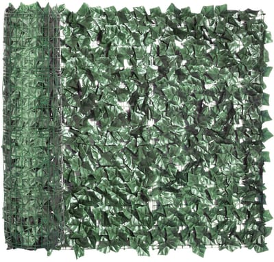 Kunsthaag Privacy Schutting - Kunstmatige Heg Tuin Scherm Donkergroen - 300x100 cm - UV Bestendig Decoratie Balkon Tuin