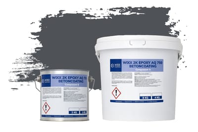 Wixx 2K Epoxy AQ 750 Betoncoating - 5kg - RAL 7015 | Leigrijs