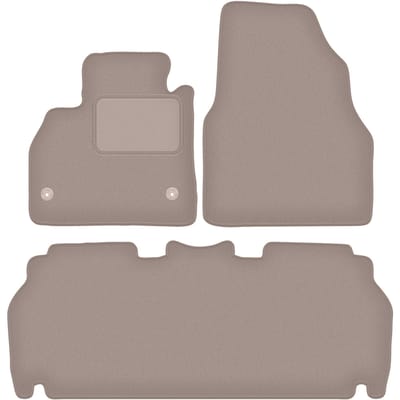 Beige veloursmatten voor: Renault Kangoo Express combivan (2021-)