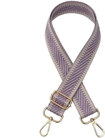 Verstelbare schouderriem van 3,8 cm breed voor handtassen, geschikt voor dames en heren, paars met gouden gesp, ideaal voor doe-het-zelf projecten en schoudertassen