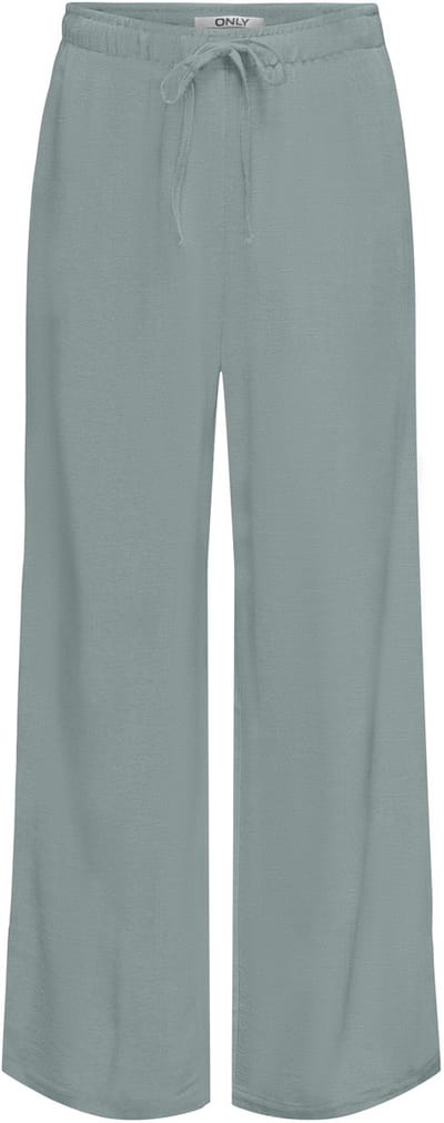 ONLY - ONLSIESTA MW PULL-UP LINEN BL PNT NOOS Dames Broeken - Abyss - Maat - W26 X L30